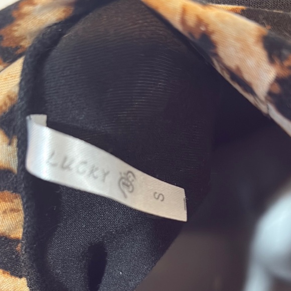 Lucky Brand Black and Leopard Print Tunic - Picture 5 of 6